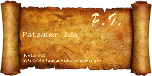 Patzauer Ida névjegykártya