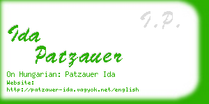 ida patzauer business card